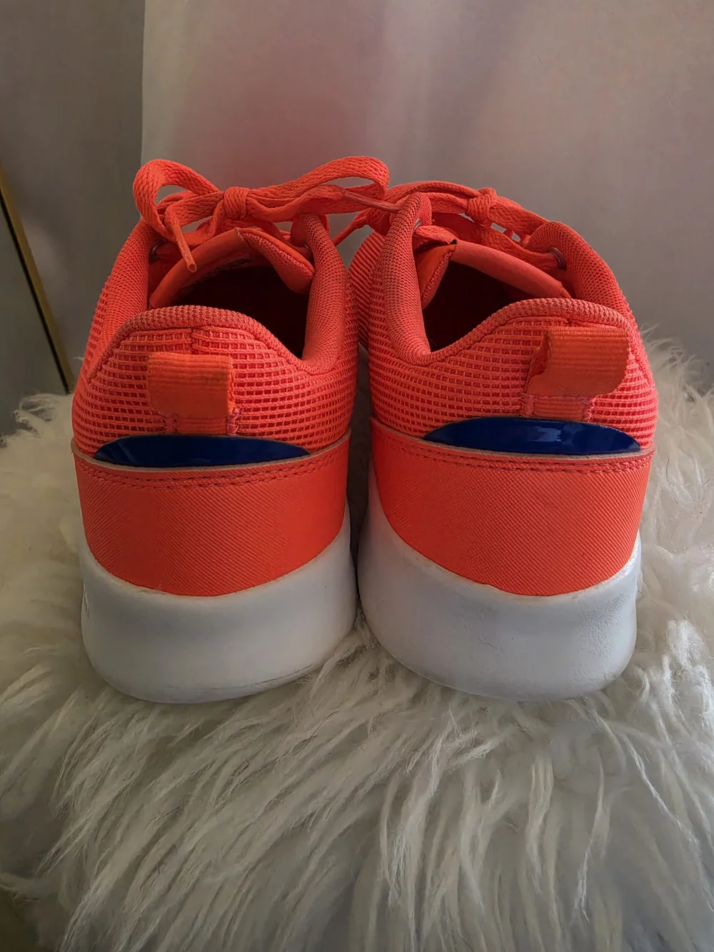 Adidas Kids' 5.5 Cloudfoam Athletic Shoe - Neon Coral Pink Woman's 7